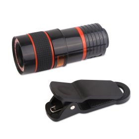 8X Phone Camera Lens Universal Clip Optical Zoom Telephoto Lens for iPhone X XS Max XR/8 Galaxy S10/S9+/S8 Google Nexus 6