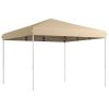 Outsunny 13' x 13' Pop Up Canopy Tent with Height Adjustable, Wheeled Carry Bag for Outdoor, Garden, Patio, Beige