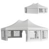 Outsunny 29' x 21' Canopy Party Event Tent with 2 Pull-Back Doors, White