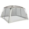 Outsunny 12' x 12' Screen House, UV50+ Screen Tent with 2 Doors & Carry Bag for Outdoor Camping Activities, Easy Setup, White