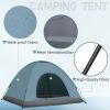 3-4 Person Camping Dome Tent Blue