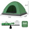 3-4 Person Camping Dome Tent Army Green