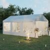 Outsunny 10' x 20' Gazebo Canopy, Party Tent with 4 Removable Side Walls and 6 Window for Picnic, Ceremony and Outdoor Events