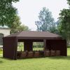 Outsunny 10' x 20' Pop Up Outdoor Party Tent with 4 Removable Sidewalls, Wedding & Event Canopy with Carry Bag for Patio, Backyard, Coffee