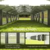 Outsunny 20' x 40' Heavy-duty Large Wedding Tent, Outdoor Carport Garage Party Tent, Patio Gazebo Canopy with Sidewall, Gray