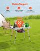 Folding Portable Camping Table Aluminum Outdoor Picnic Roll up Table Mesh Layer