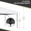 Outsunny 10x10 Pop Up Canopy Tent with Mesh Windows Reflective Top for Sun Protection Instant Shelter Adjustable Heights for Events White