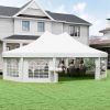 Outsunny 29' x 21' Canopy Party Event Tent with 2 Pull-Back Doors, White
