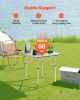 Folding Portable Camping Table Aluminum Outdoor Picnic Roll up Table Carry Bag