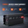 VEVOR Pure Sine Wave Inverter, 3000 Watt, DC 12V to AC 120V Power Inverter with 2 AC Outlets 2 USB Port 1 Type-C Port
