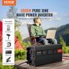 VEVOR Pure Sine Wave Inverter, 3000 Watt, DC 12V to AC 120V Power Inverter with 2 AC Outlets 2 USB Port 1 Type-C Port