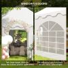 Outsunny 22.3' x 16.4' Large Party Tent Canopy Shelter with Carrying Bags and 2 Doors for Parties, Wedding, Events, BBQ Grill