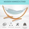 Outsunny 11' Wooden Hammock Stand Universal Garden Picnic Camp Accessories, 484lbs