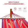 Outsunny Alfresco Relaxation Haven: 10' Rainbow Wood Hammock Stand for Patio Bliss