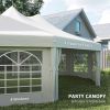 Outsunny 29' x 21' Canopy Party Event Tent with 2 Pull-Back Doors, White