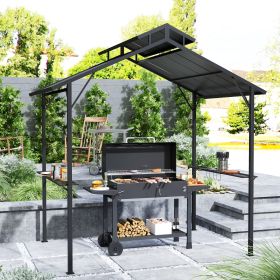 8' x 5' Grill Gazebo (Option: Black-1620x680x130 mm)