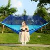 2 Persons Hammock 600LBS Max Load with Mosquito Net Outdoor Hiking Camping Hommock Portable Nylon Swing Hanging Bed