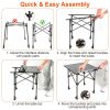 Portable Folding Camping Table With Adjustable Height Rustproof Carbon Steel Foldable Roll-Up Camping Table for Picnic Camping Hiking Beach BBQ
