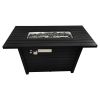 25'' H x 42'' W Steel Propane Outdoor Fire Pit Table with Lid