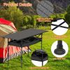 Portable Folding Camping Table With Adjustable Height Rustproof Carbon Steel Foldable Roll-Up Camping Table for Picnic Camping Hiking Beach BBQ